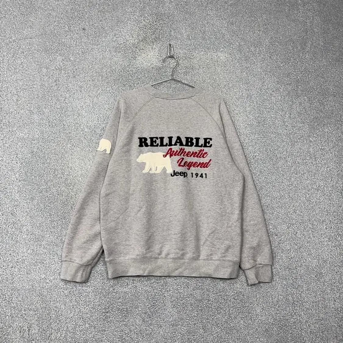 지프 라이트 그레이 로고 맨투맨 XL 상품이미지2