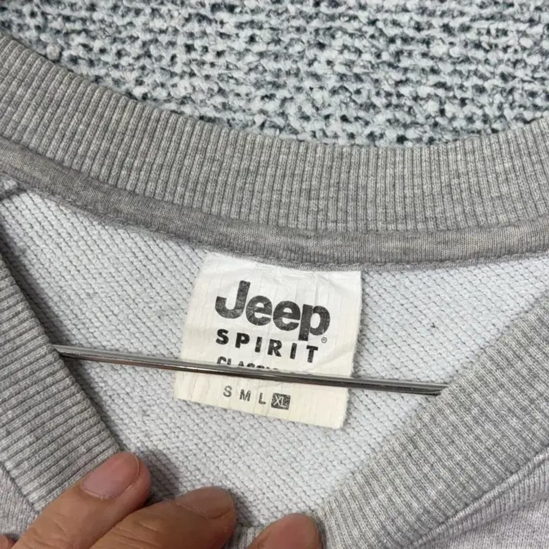 지프 라이트 그레이 로고 맨투맨 XL 상품이미지3