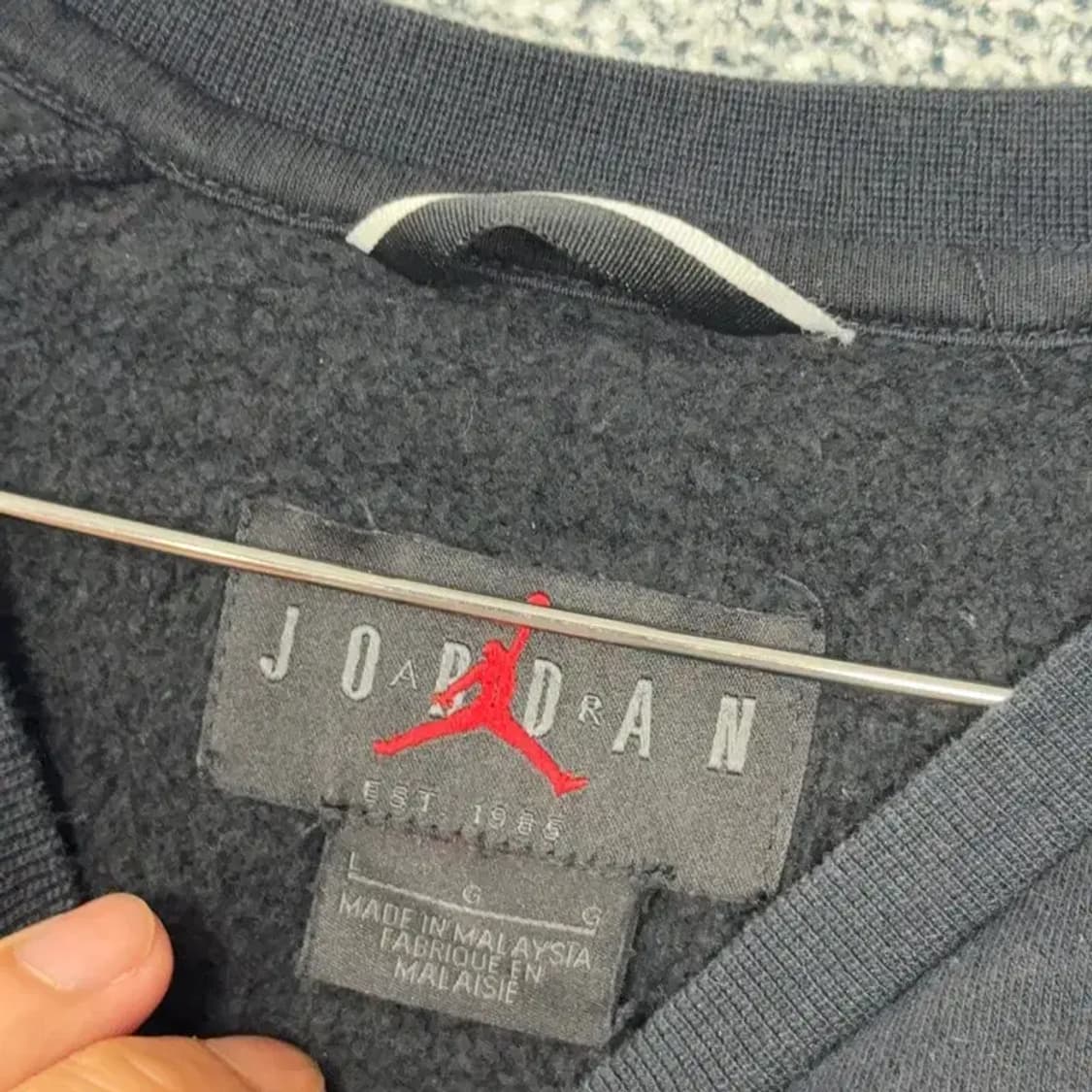 조던 프린팅 블랙 맨투맨 L 상품이미지3