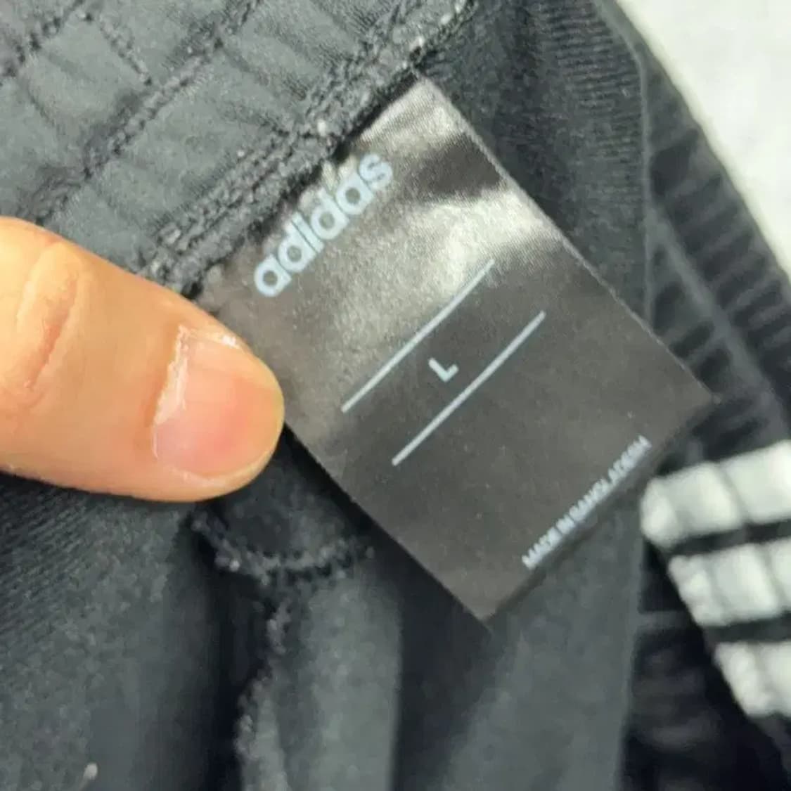 아디다스 블랙 삼선 조거팬츠 L 상품이미지6