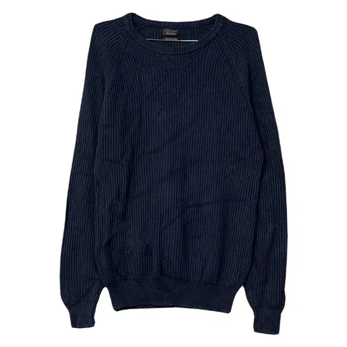 자라 네이비 캐주얼 코튼 니트 EURL/USAL/MEX42 상품이미지1