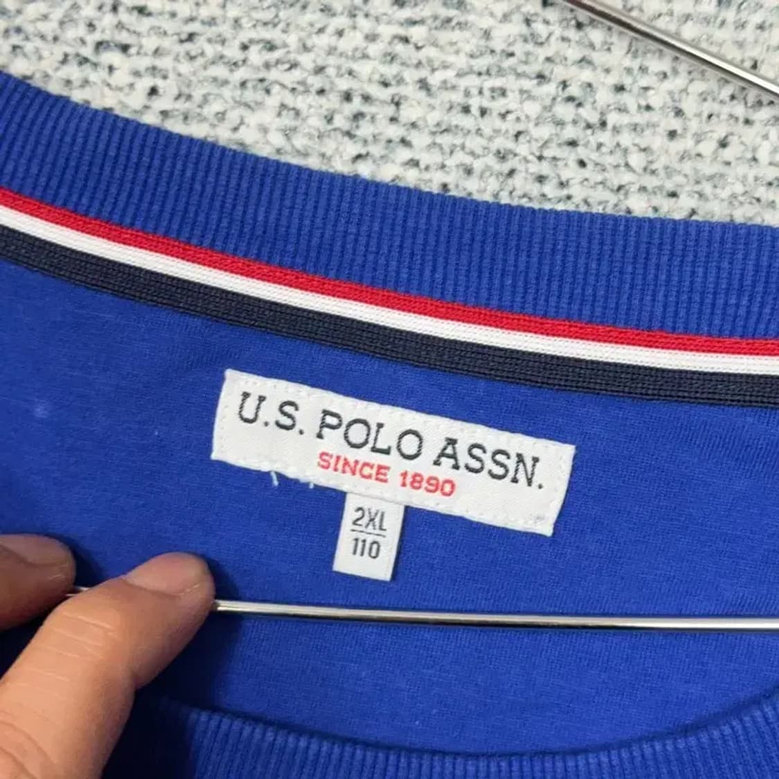 폴로아쎈 블루 로고 맨투맨 2XL 상품이미지3