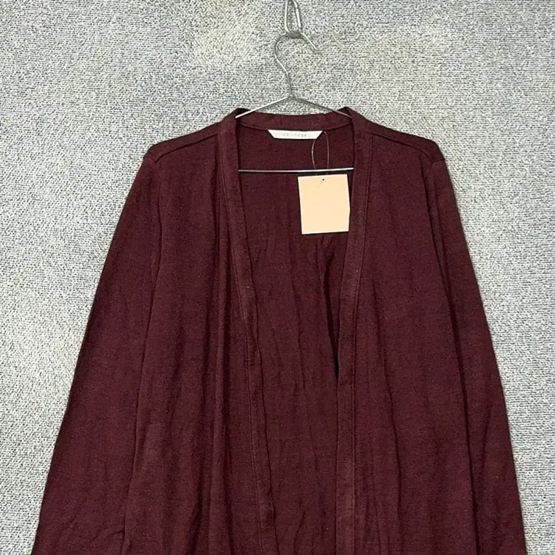 [새상품]코인코즈 버건디 롱 니트 가디건 L 상품이미지3