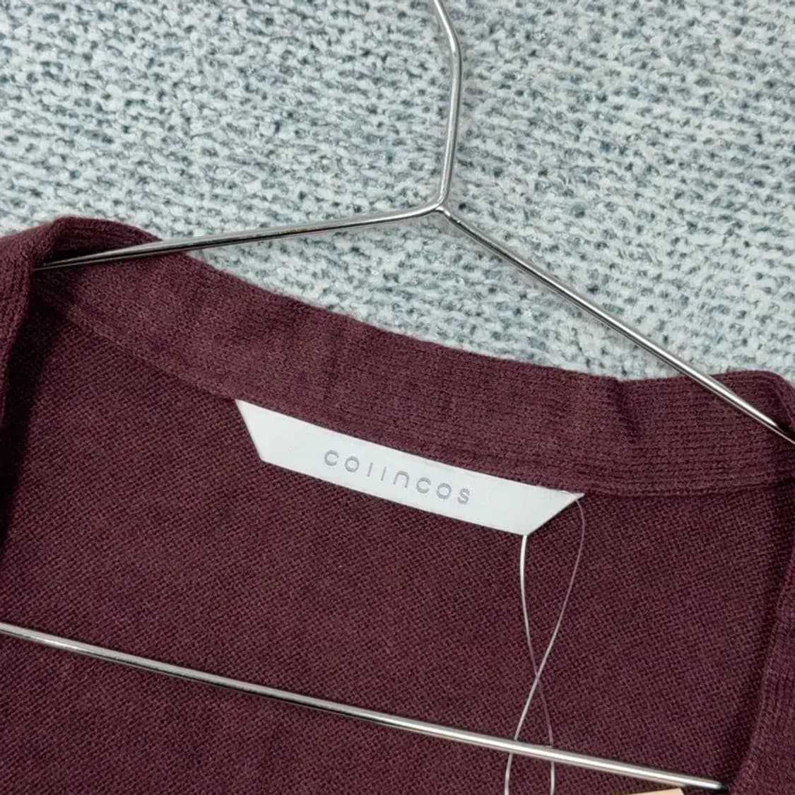 [새상품]코인코즈 버건디 롱 니트 가디건 L 상품이미지6