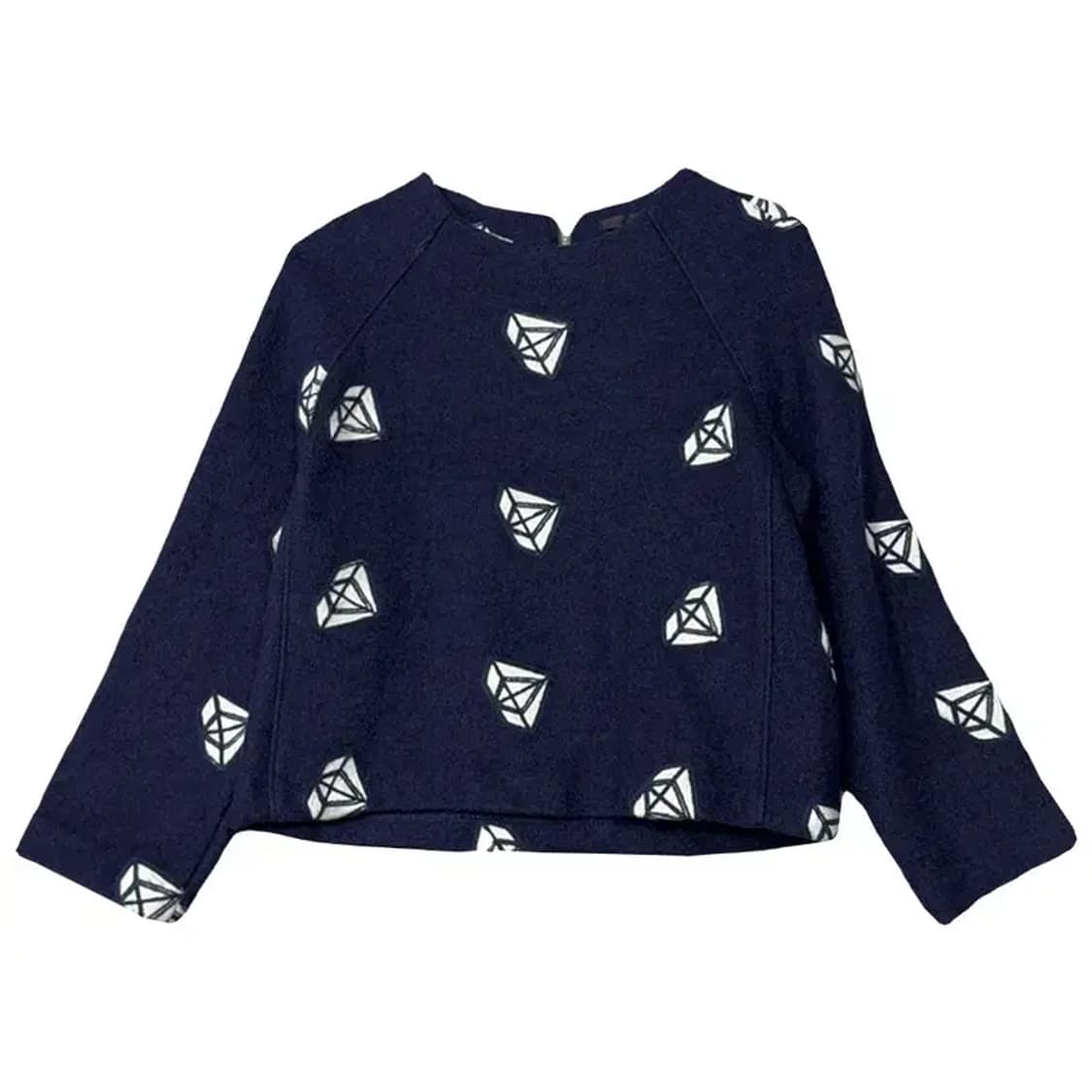 미쏘 네이비 패턴 캐주얼 니트 S 상품이미지1