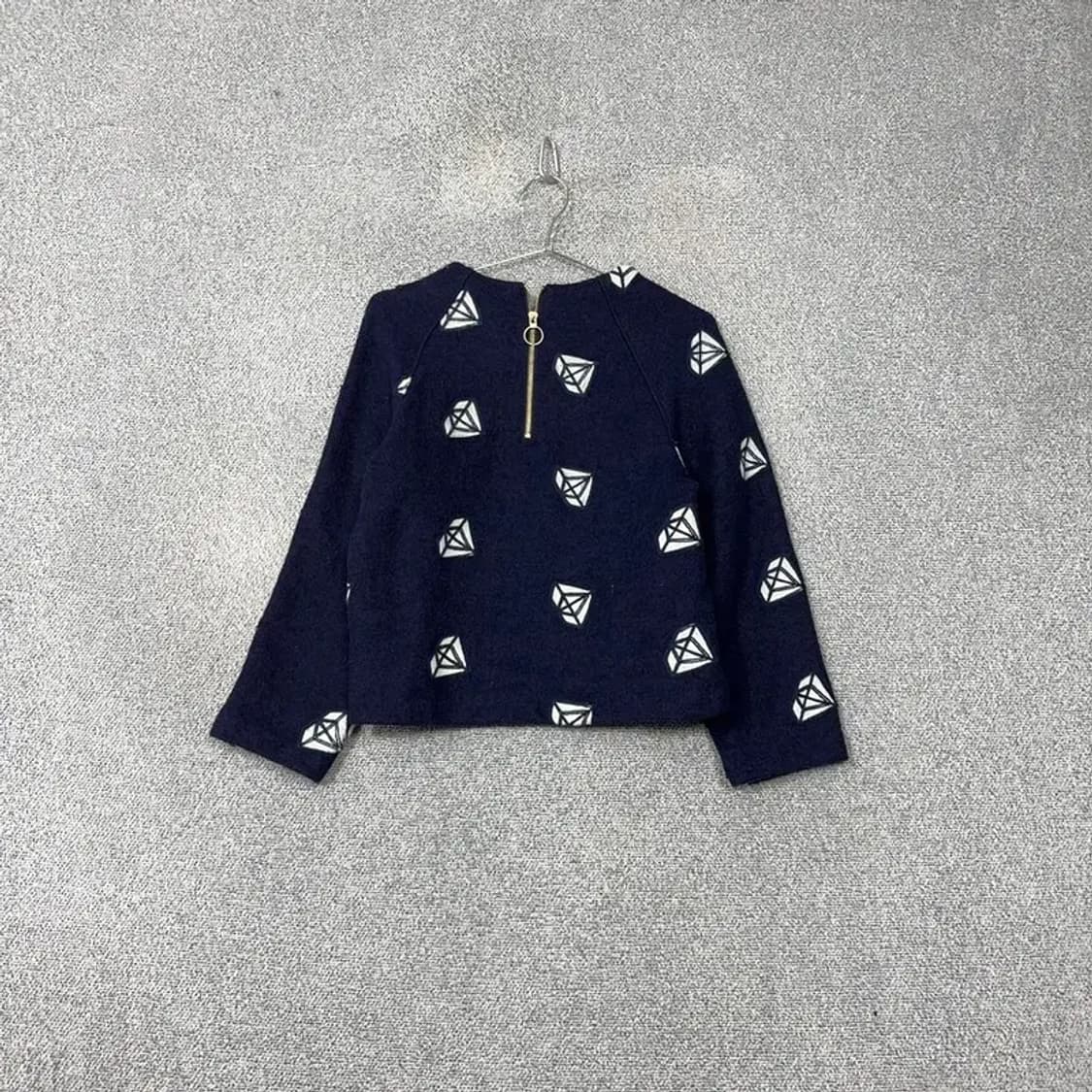 미쏘 네이비 패턴 캐주얼 니트 S 상품이미지2