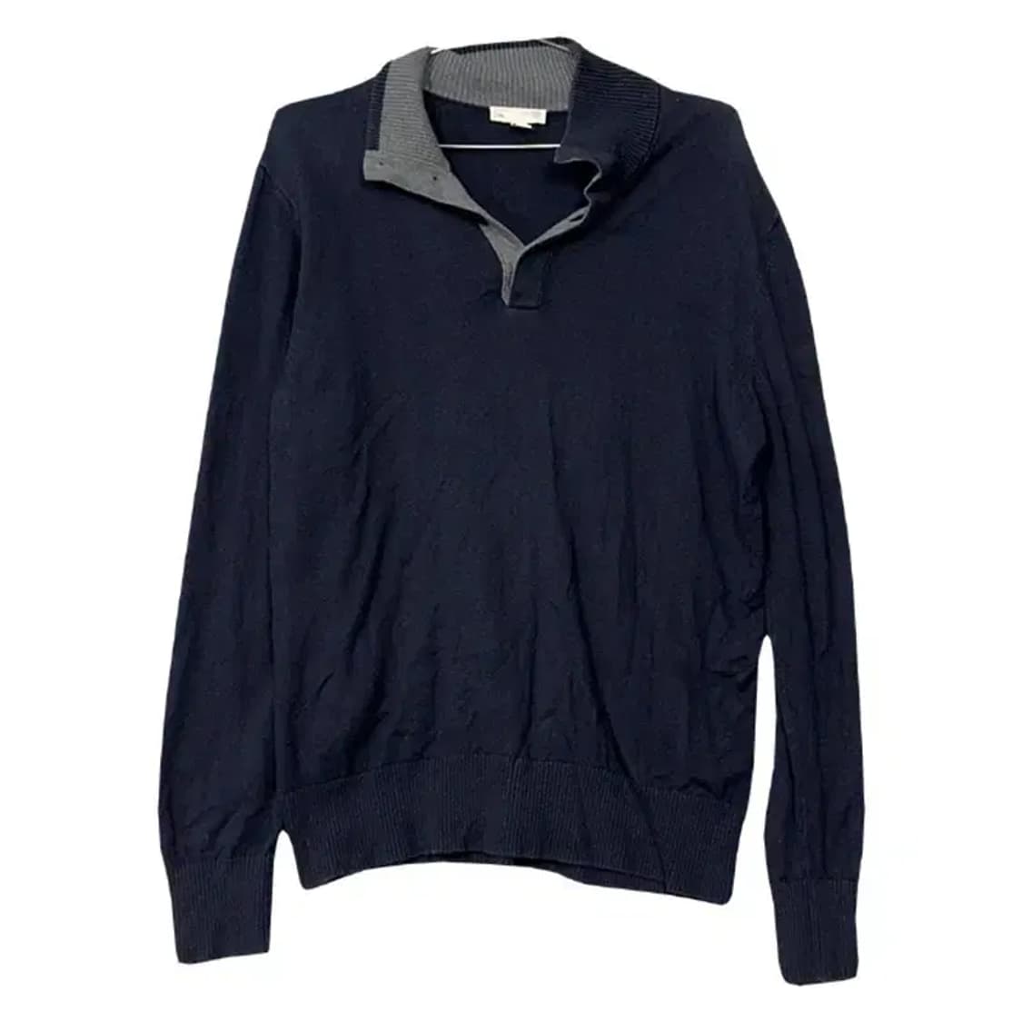 갭 네이비 캐주얼 반집업 니트 M 상품이미지1