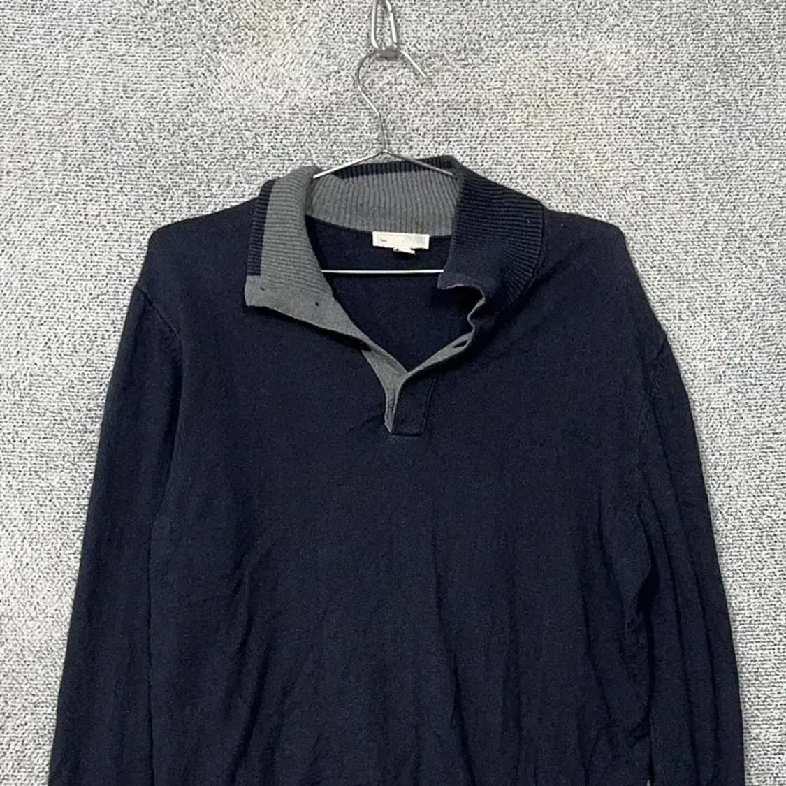 갭 네이비 캐주얼 반집업 니트 M 상품이미지3