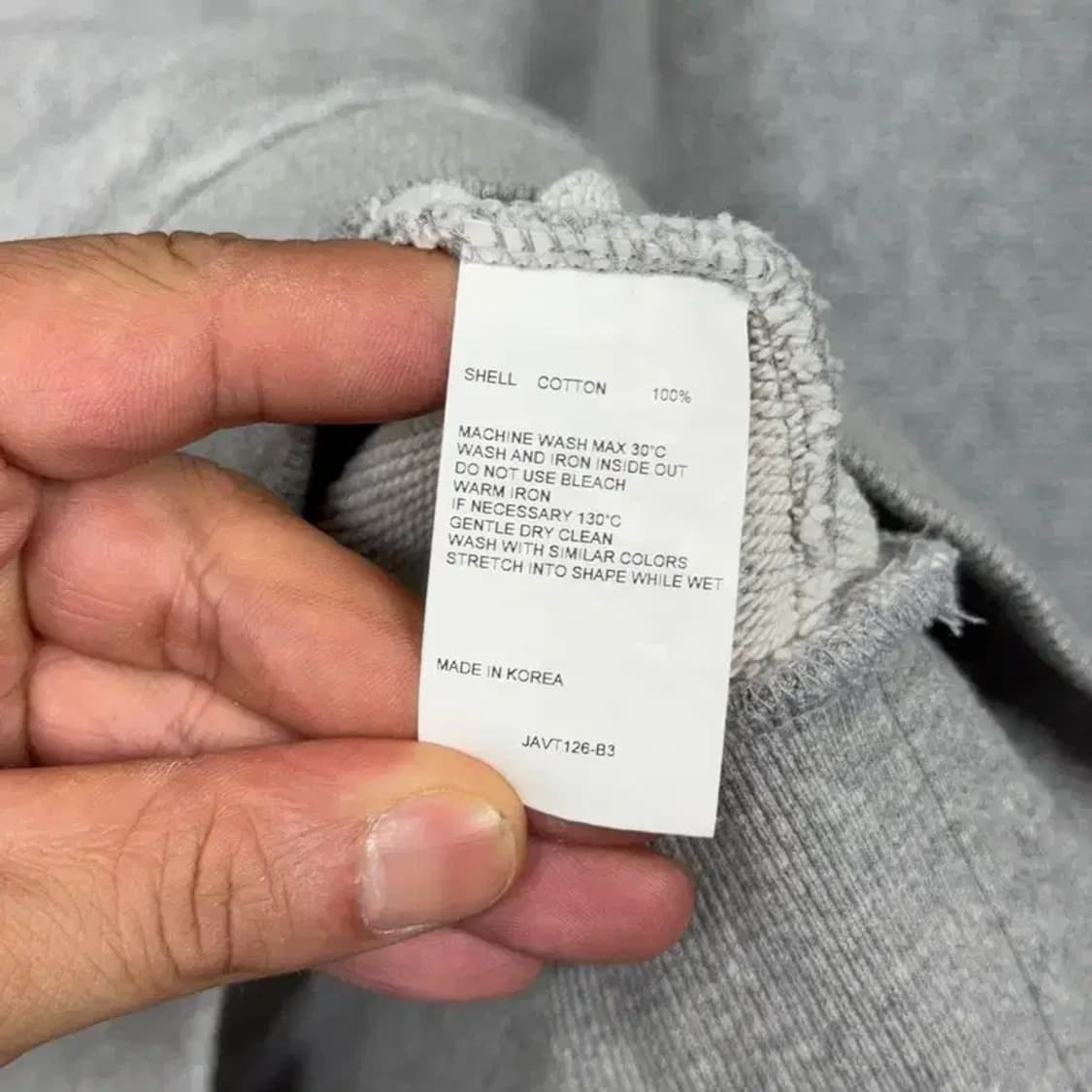 비바스튜디오 프린팅 라이트 그레이 맨투맨 S 상품이미지4