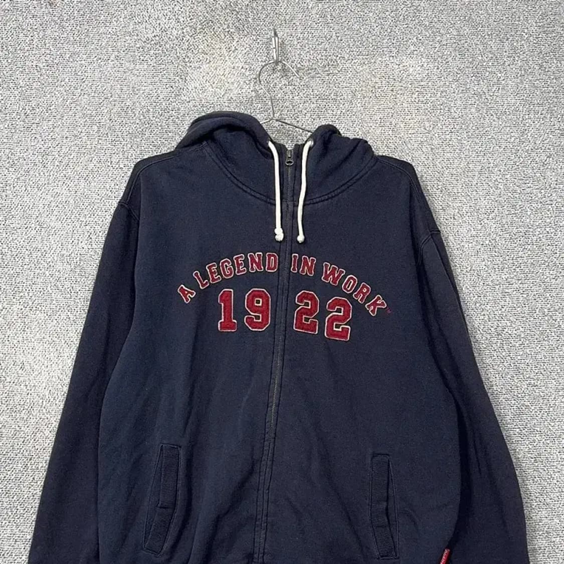 디키즈 스펠 로고 빈티지 네이비 후드 집업 L 상품이미지3