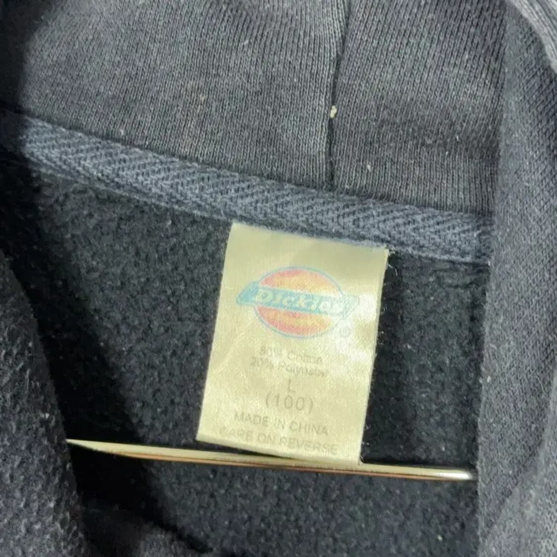 디키즈 스펠 로고 빈티지 네이비 후드 집업 L 상품이미지5