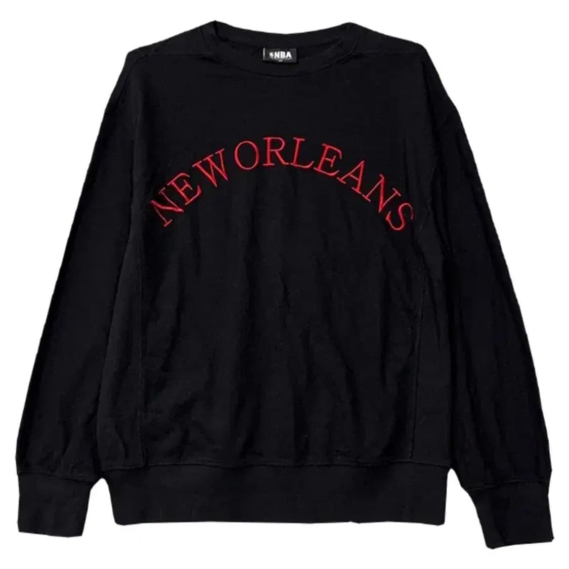 엔비에이 프린팅 블랙 맨투맨 XS 상품이미지1