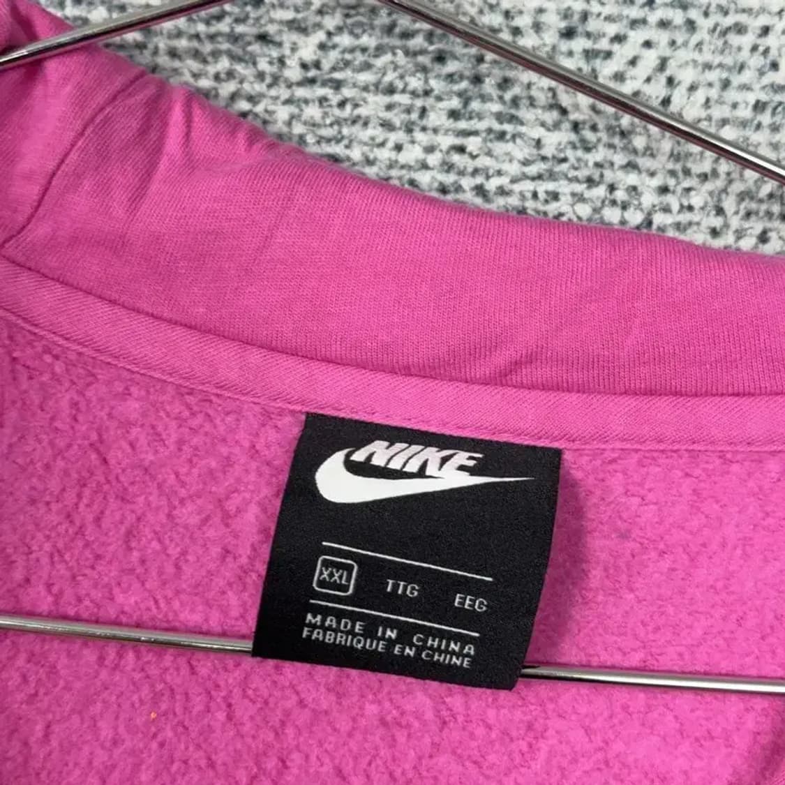 나이키 핑크 빈티지 로고 반집업 후드티 XXL 상품이미지3