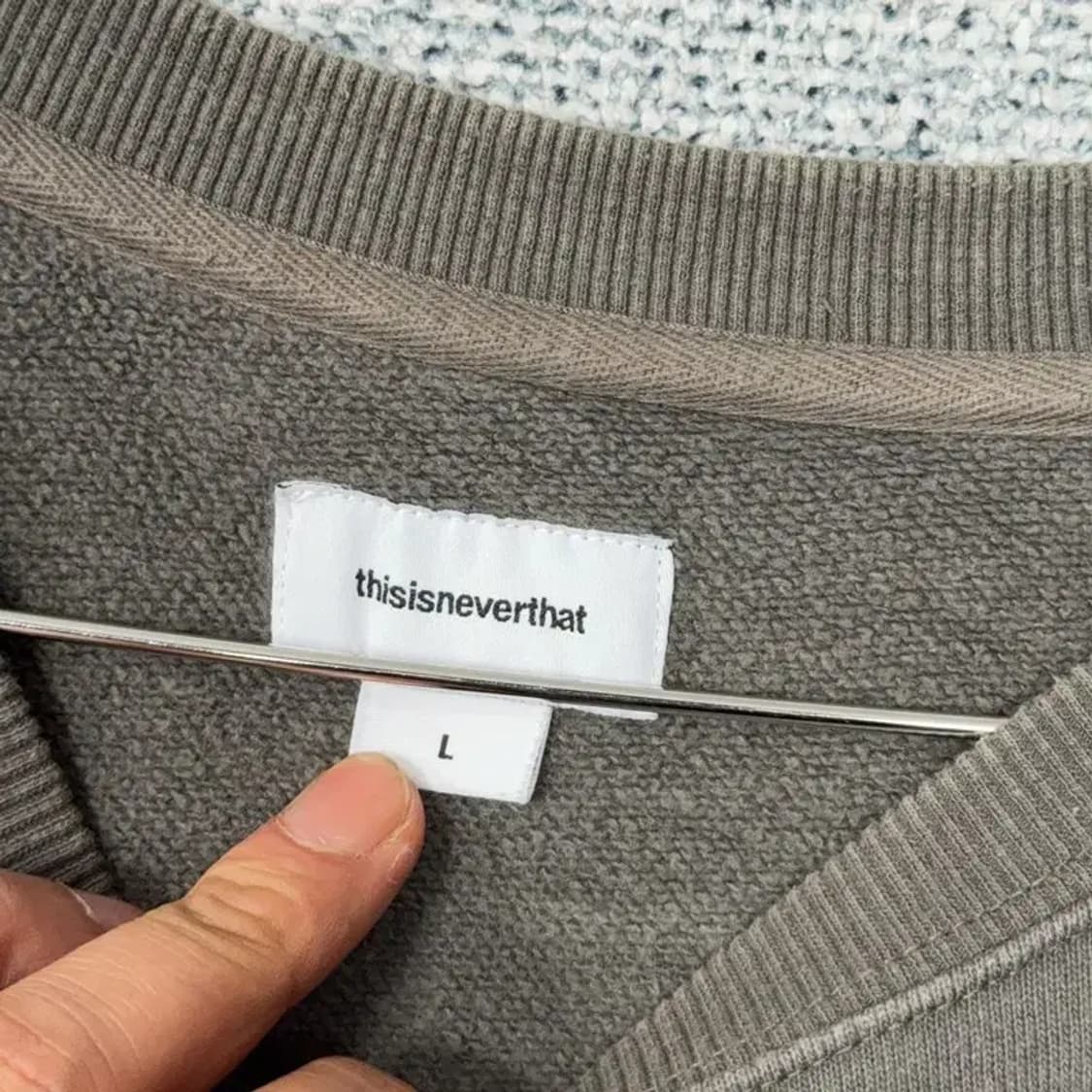 디스이즈네버댓 카키 로고 맨투맨 L 상품이미지3