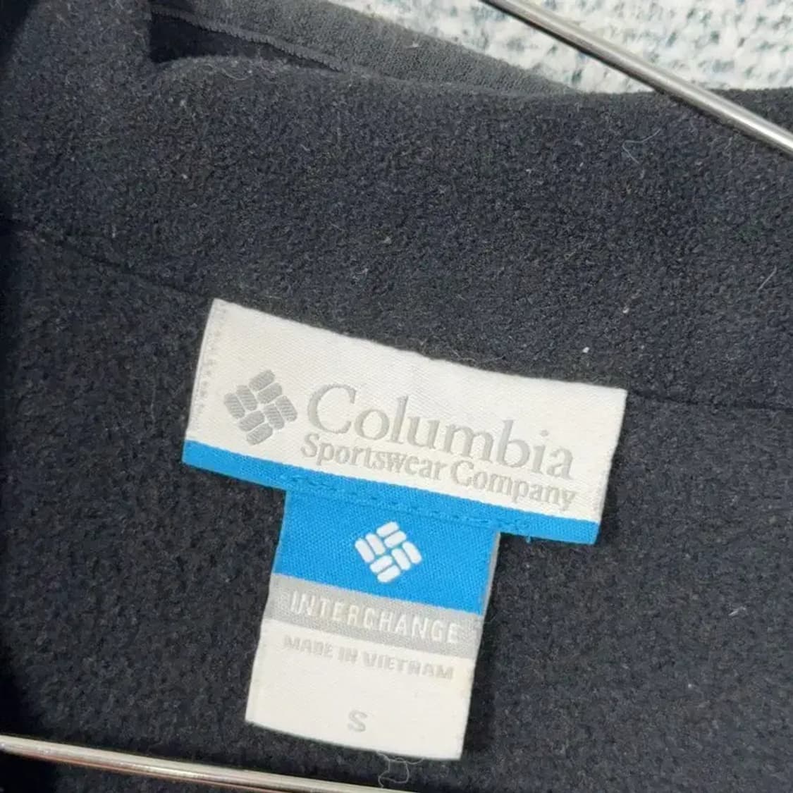 콜롬비아 블랙 플리스 로고 후리스 집업 S 상품이미지3