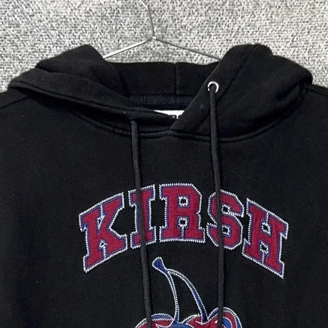 키르시 빅로고 스웻 블랙 후드티 L 상품이미지3