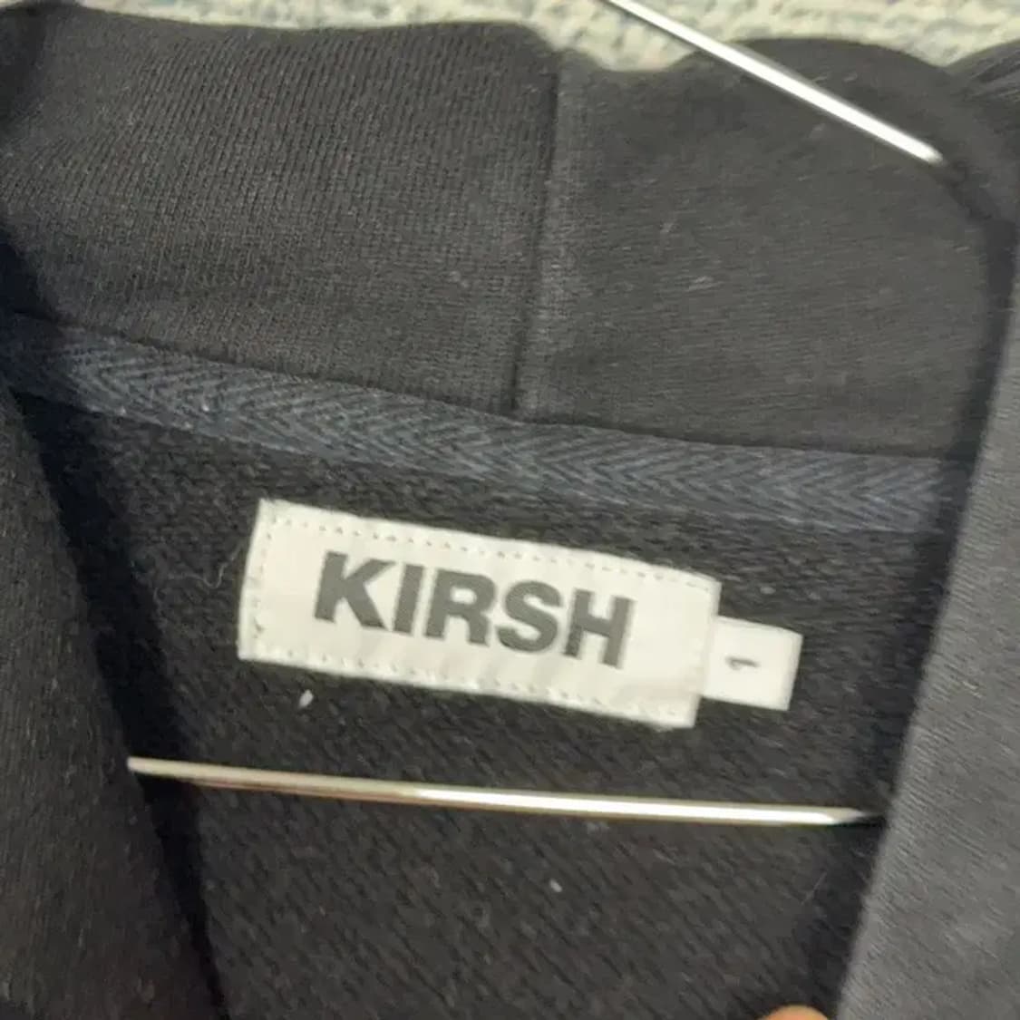 키르시 빅로고 스웻 블랙 후드티 L 상품이미지5