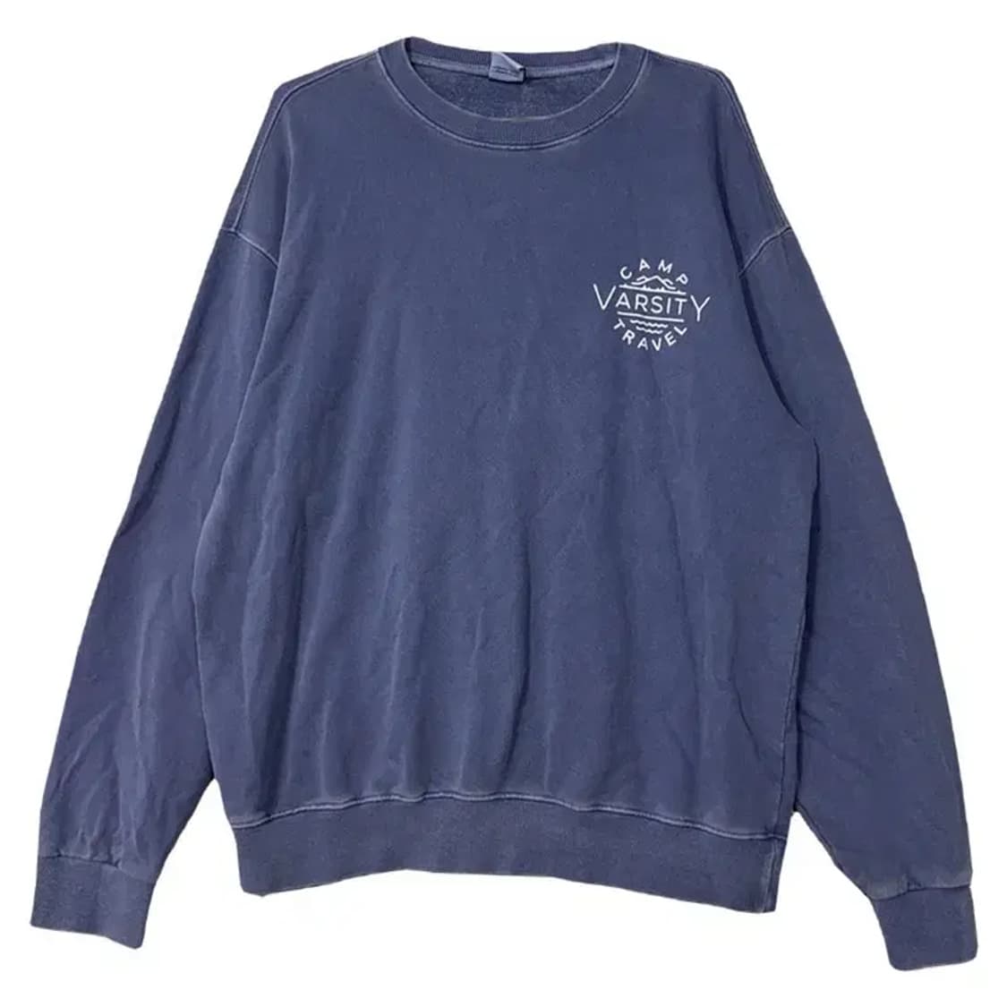 트래블 네이비 로고 피그먼트 맨투맨 L 상품이미지1