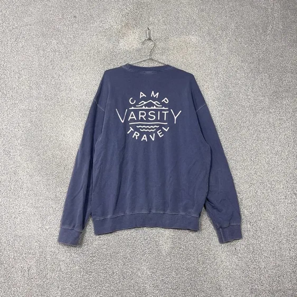 트래블 네이비 로고 피그먼트 맨투맨 L 상품이미지2