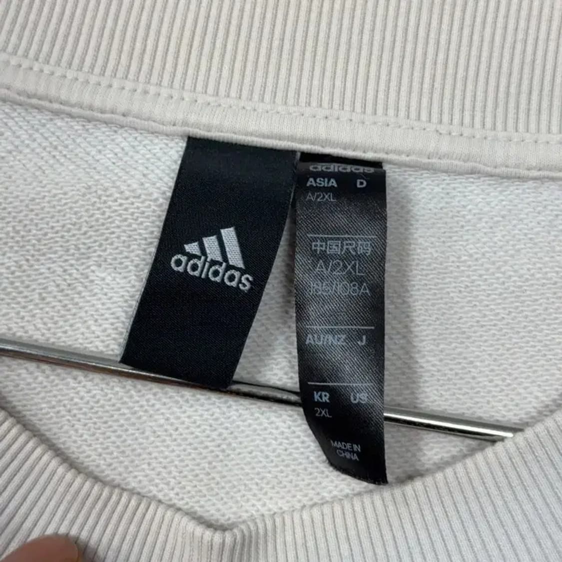 아디다스 크림 로고 오버핏 맨투맨 A/2XL 상품이미지3