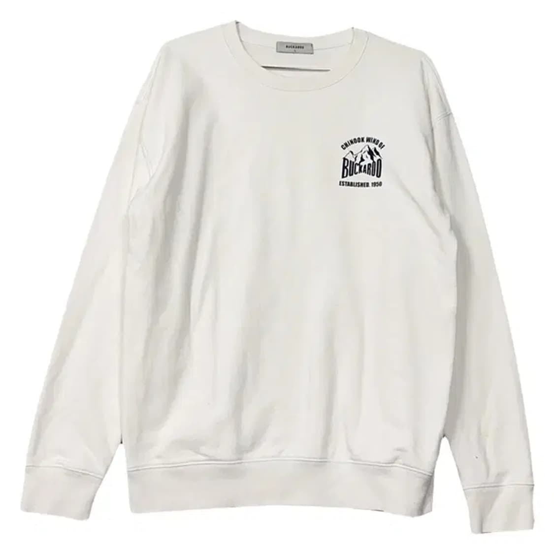 버커루 화이트 로고 맨투맨 L 상품이미지1