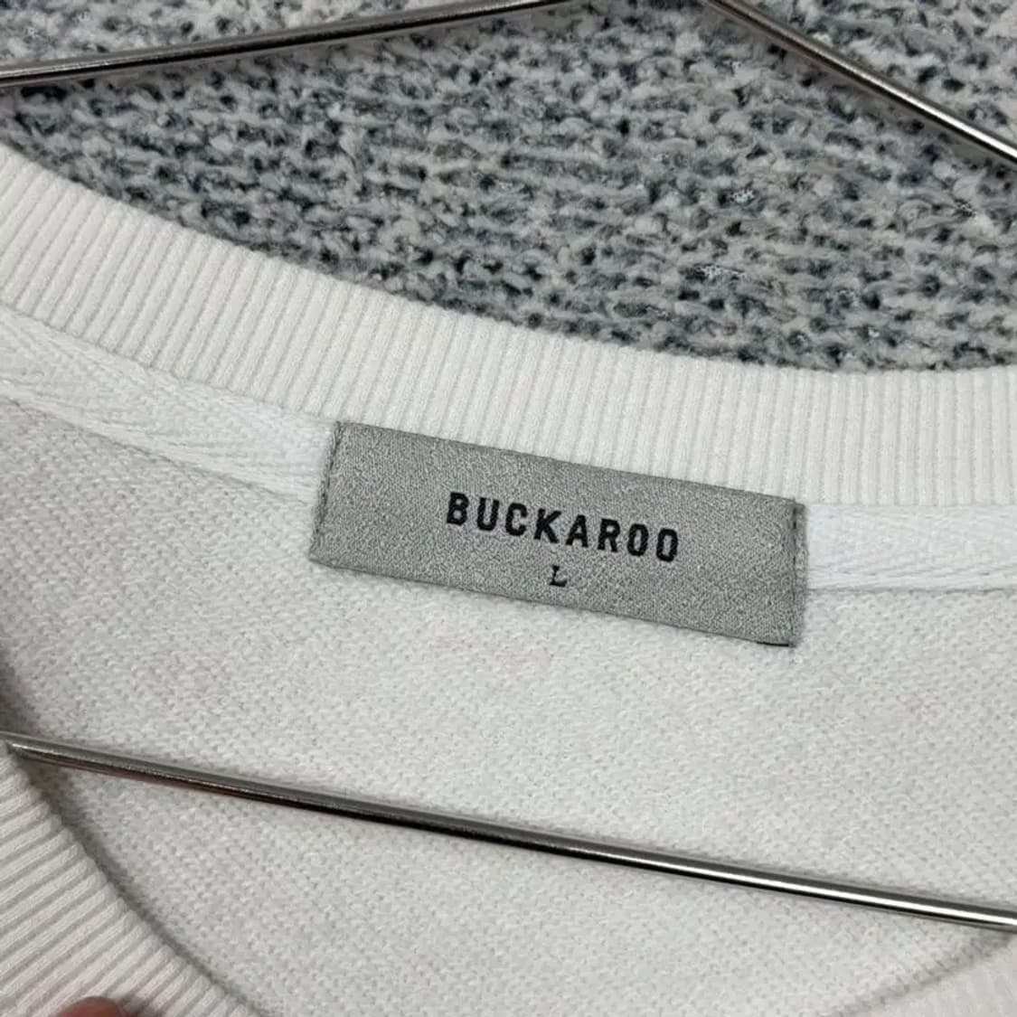 버커루 화이트 로고 맨투맨 L 상품이미지3