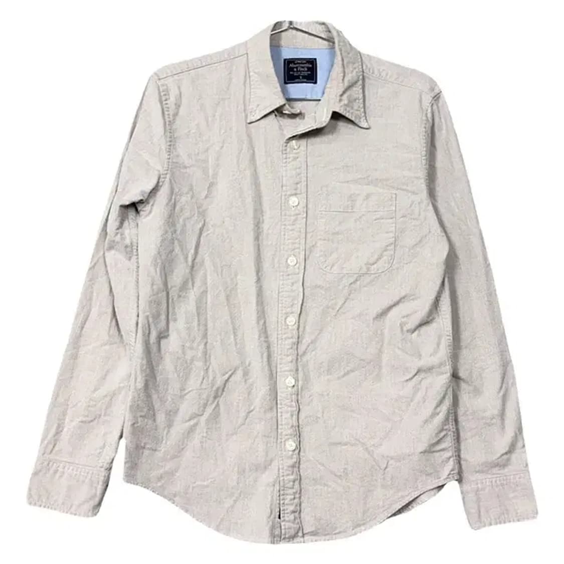 아베크롬비 크림 베이지 포켓 셔츠 S 상품이미지1