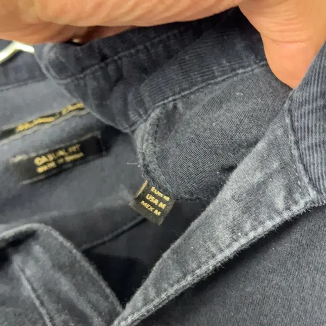 마시모두띠 블랙 빈티지 긴팔 카라티 M 상품이미지3