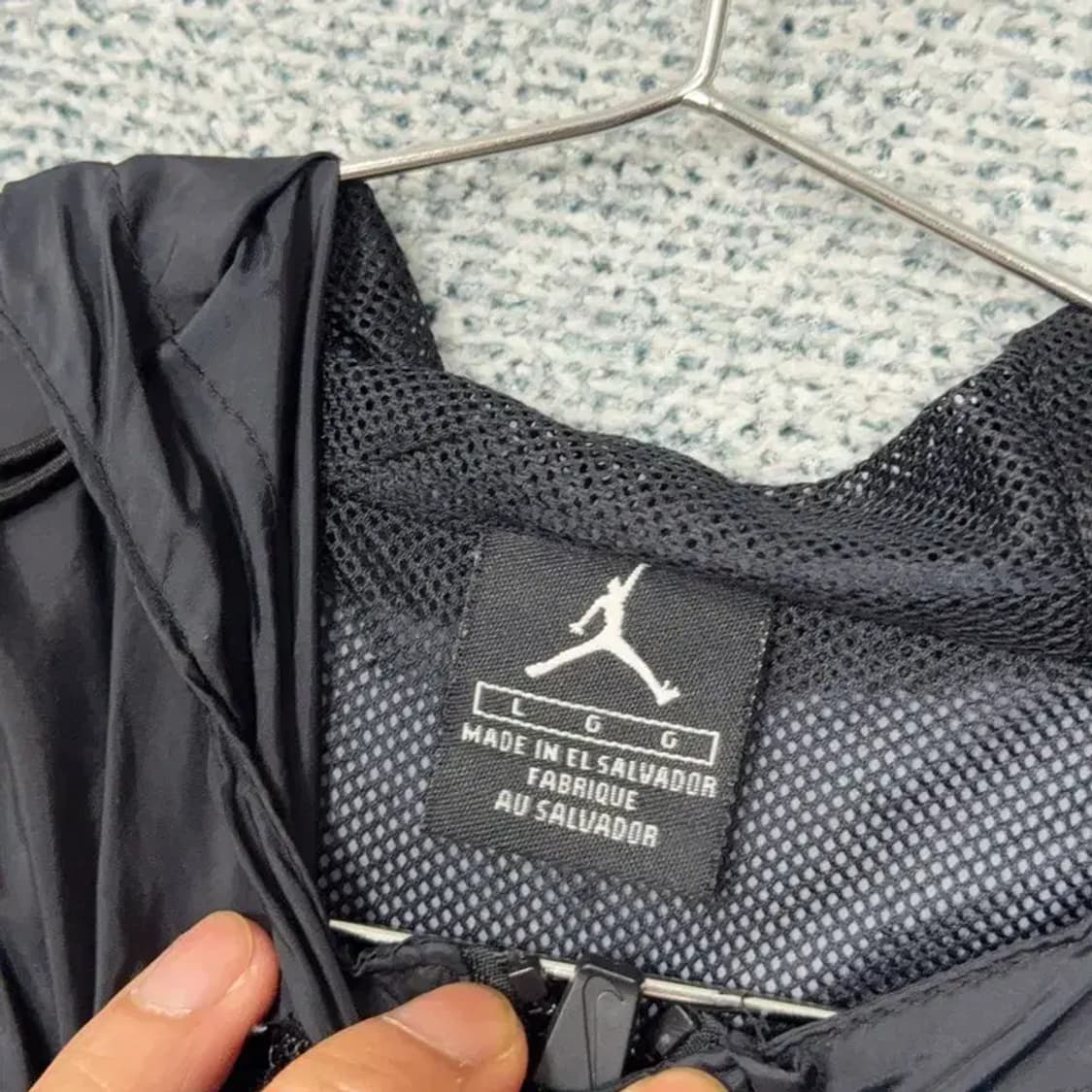 조던 블랙 점프맨 로고 후드 바람막이 L 상품이미지4