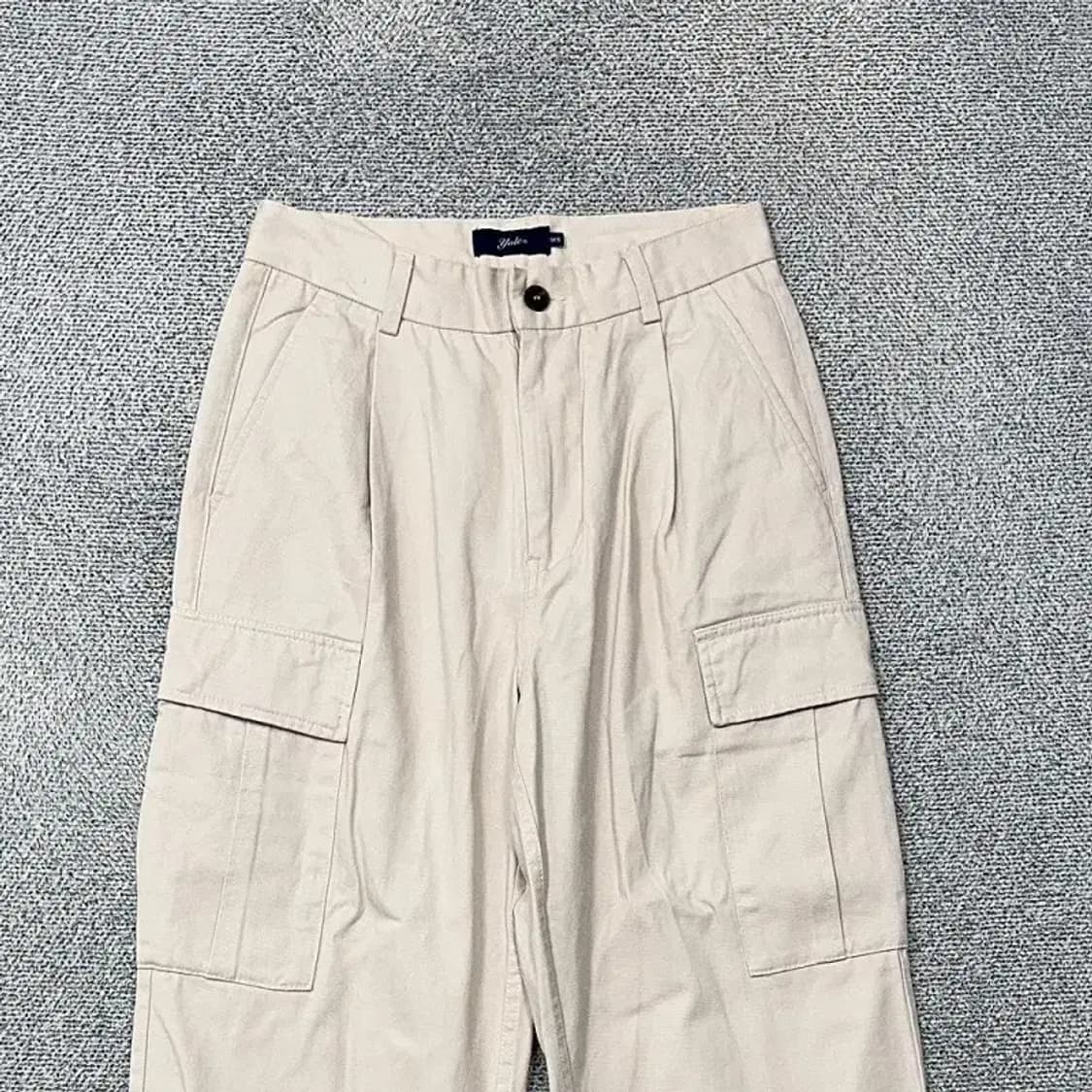 예일 크림 카고 와이드 팬츠 WS 상품이미지3