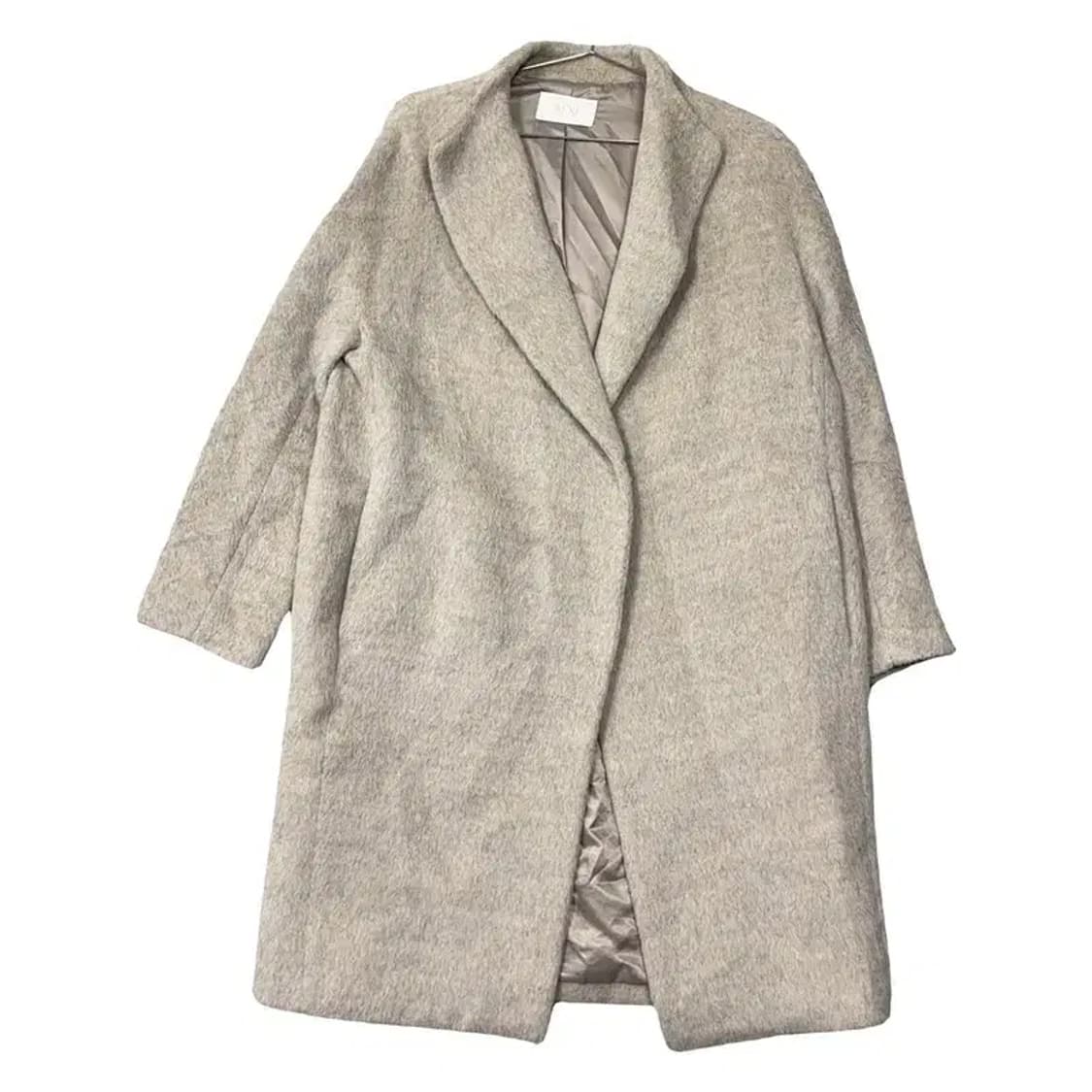 SJSJ 여성 오트밀 베이지 캐주얼 원버튼 라마 코트 82-94-160 상품이미지1