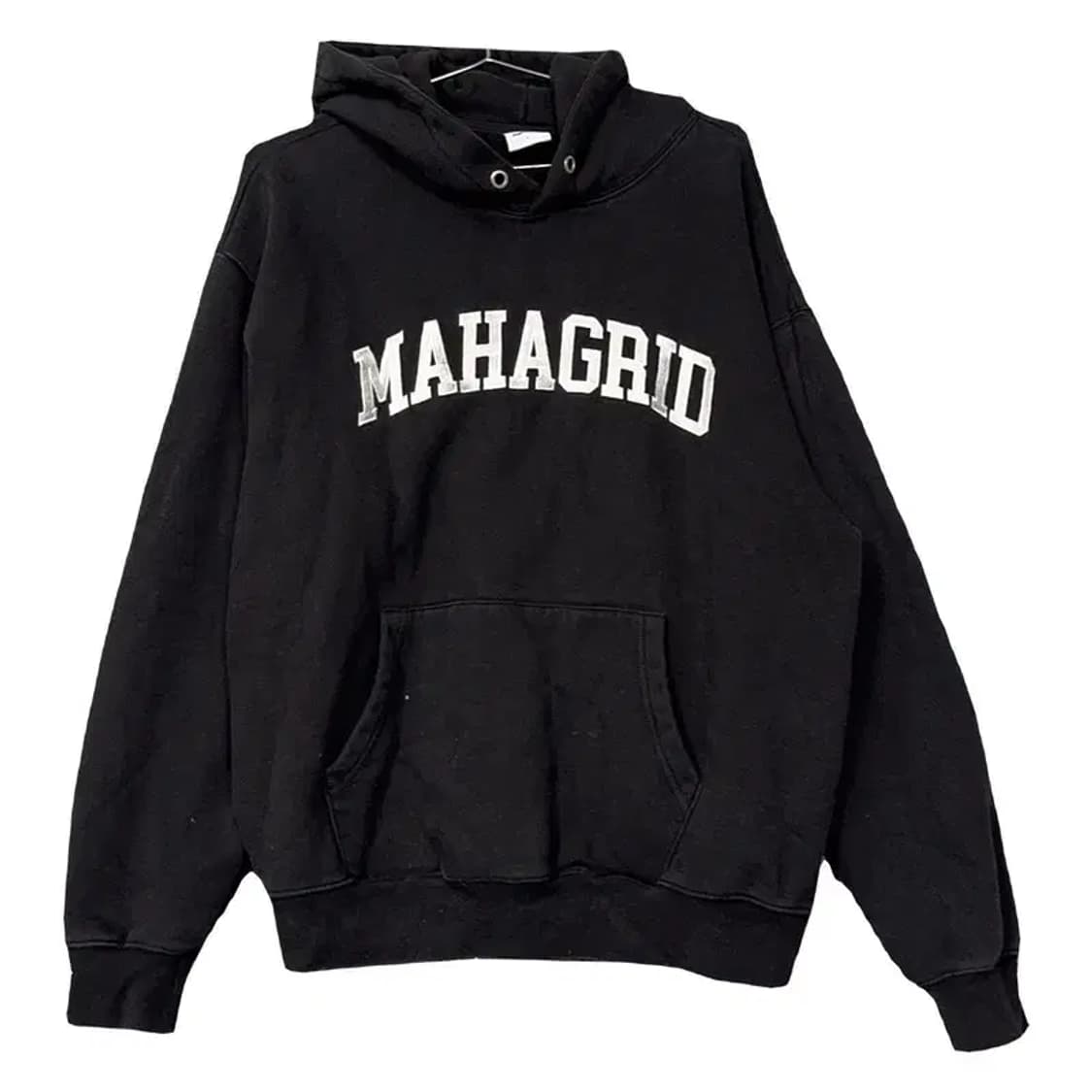 마하그리드 프린팅 블랙 후드티 L 상품이미지1