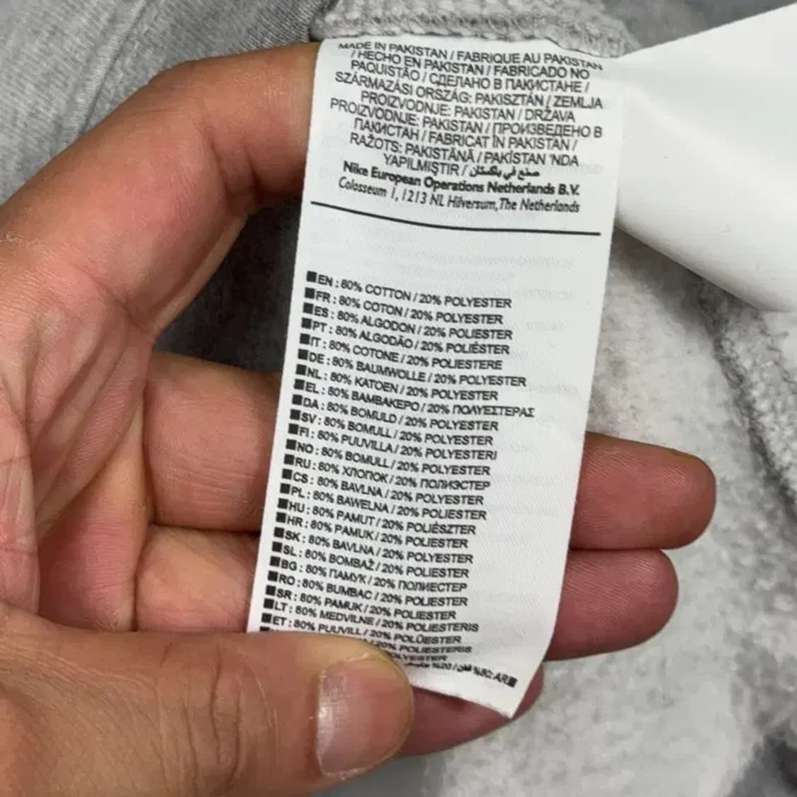 나이키 라이트 그레이 로고 맨투맨 M 상품이미지4