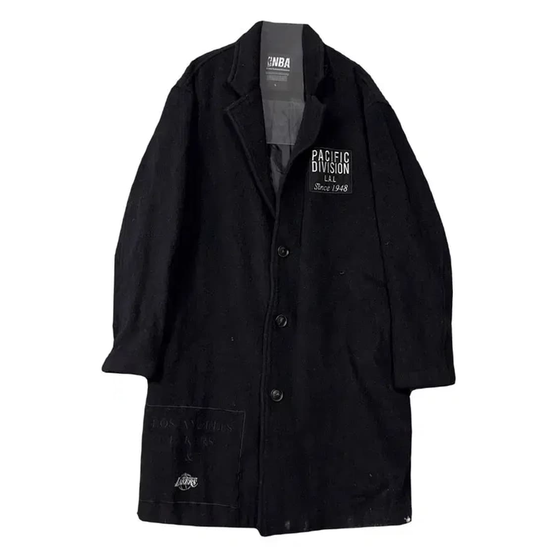 NBA 프린팅 로고 오버핏 남성 울 코트 L 상품이미지1