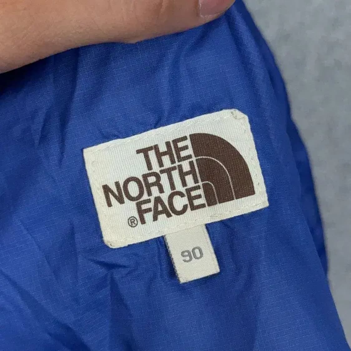 노스페이스 블루 로고 기능성 후드 바람막이 90 상품이미지3
