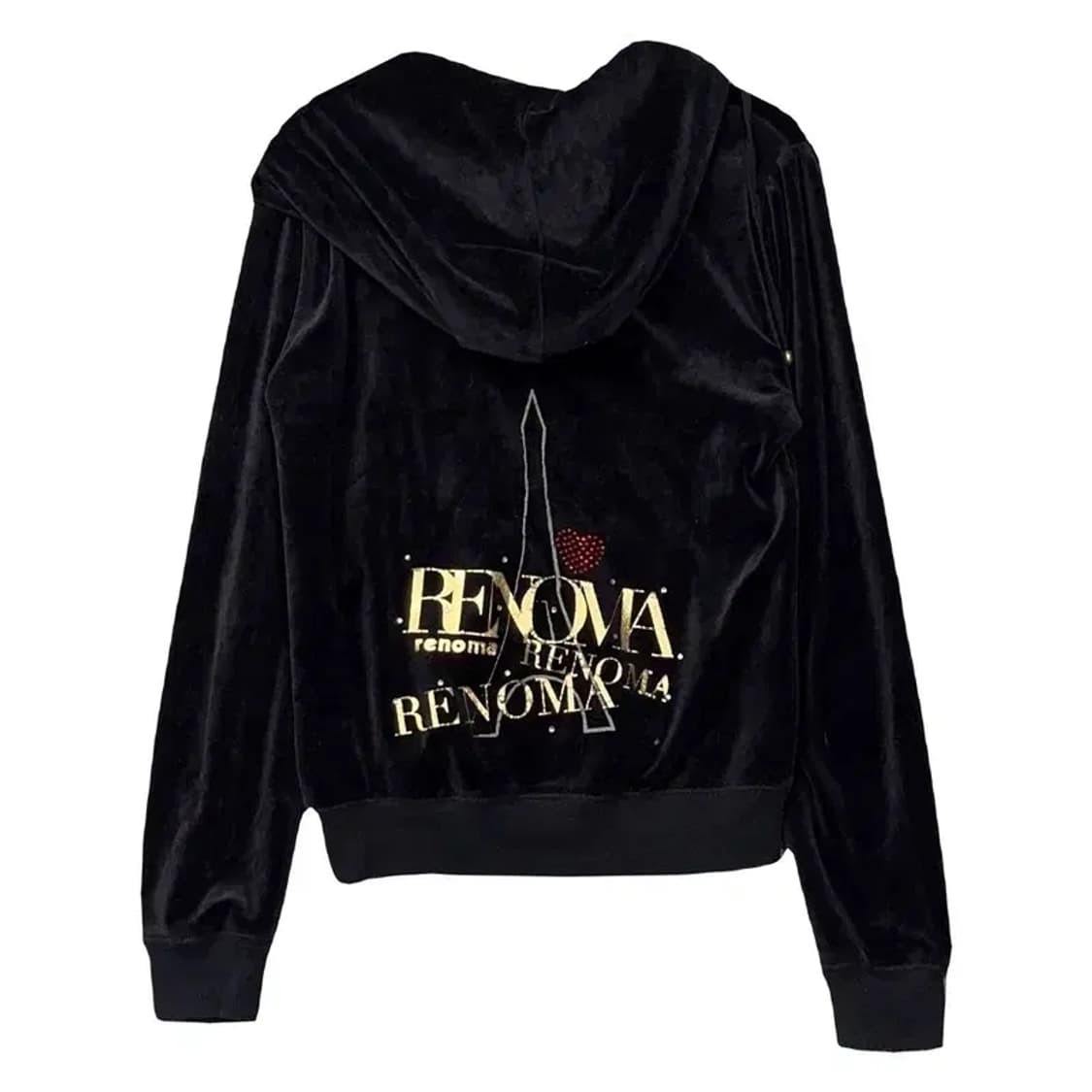 레노마 블랙 빈티지 벨벳 후드 집업 95 상품이미지2