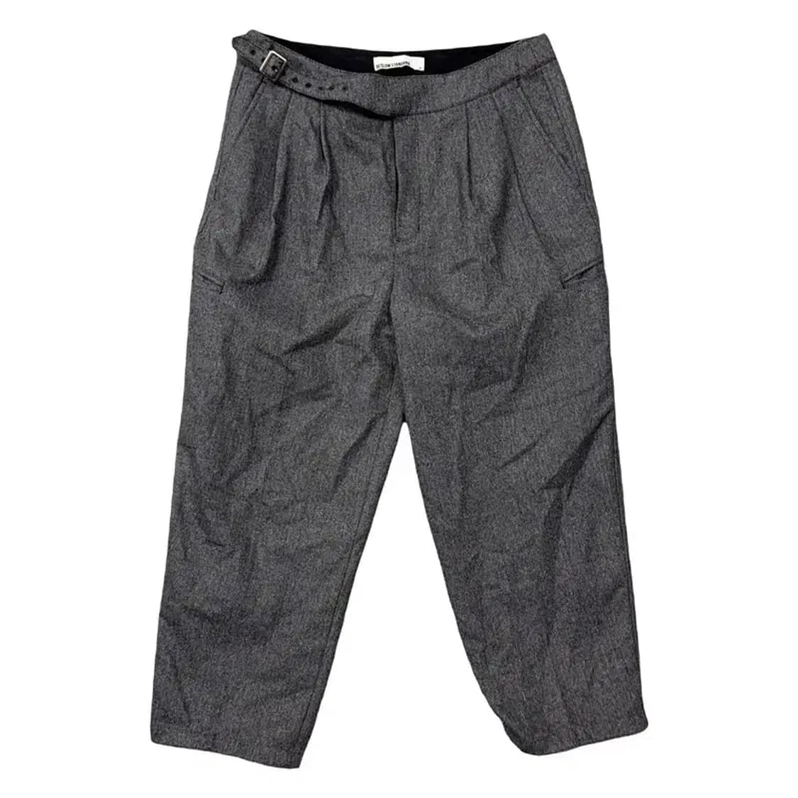 비슬로우 벌룬핏 그레이 울 벨티드 슬랙스 32 상품이미지1