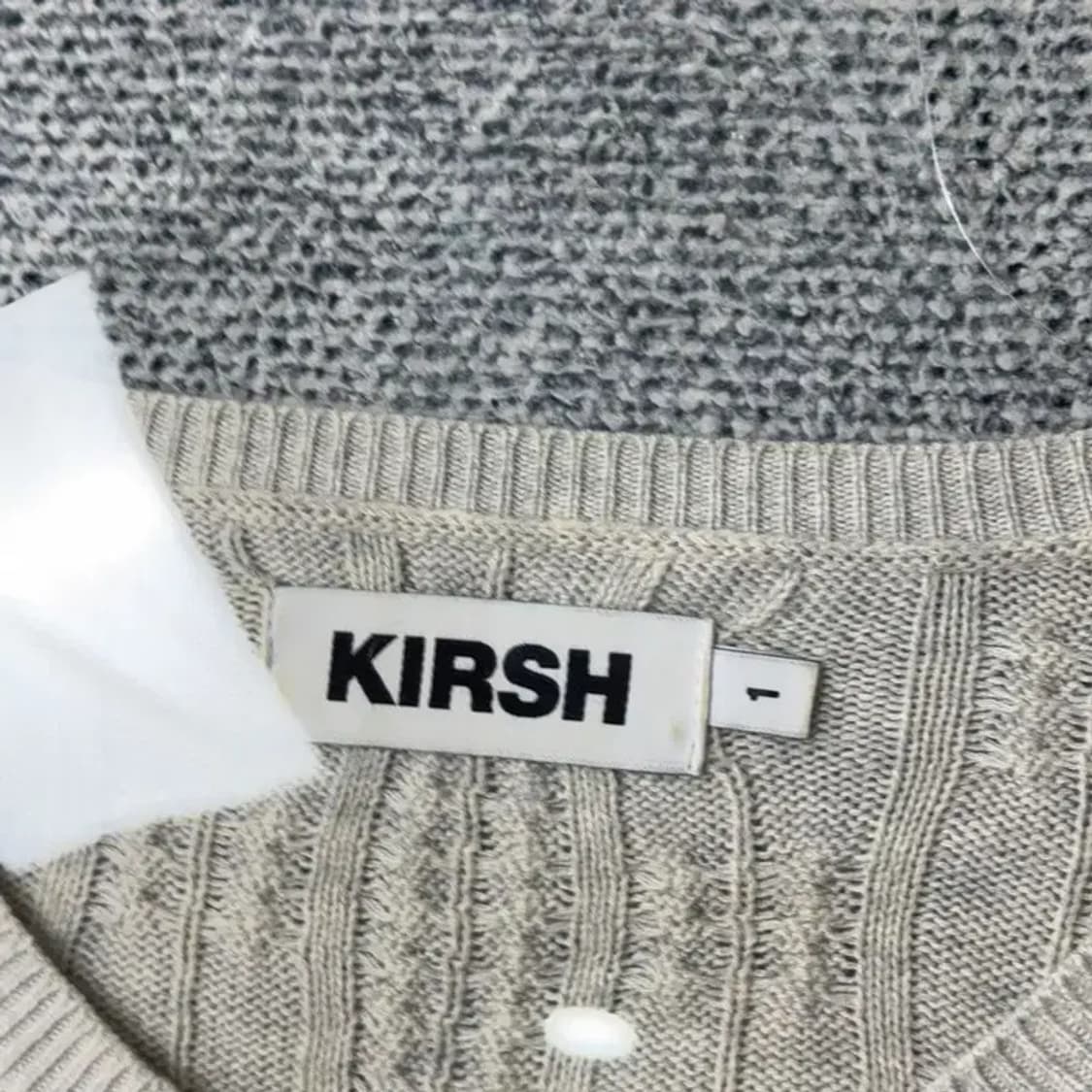 키르시 로고 꽈배기 크롭 니트 1 상품이미지5