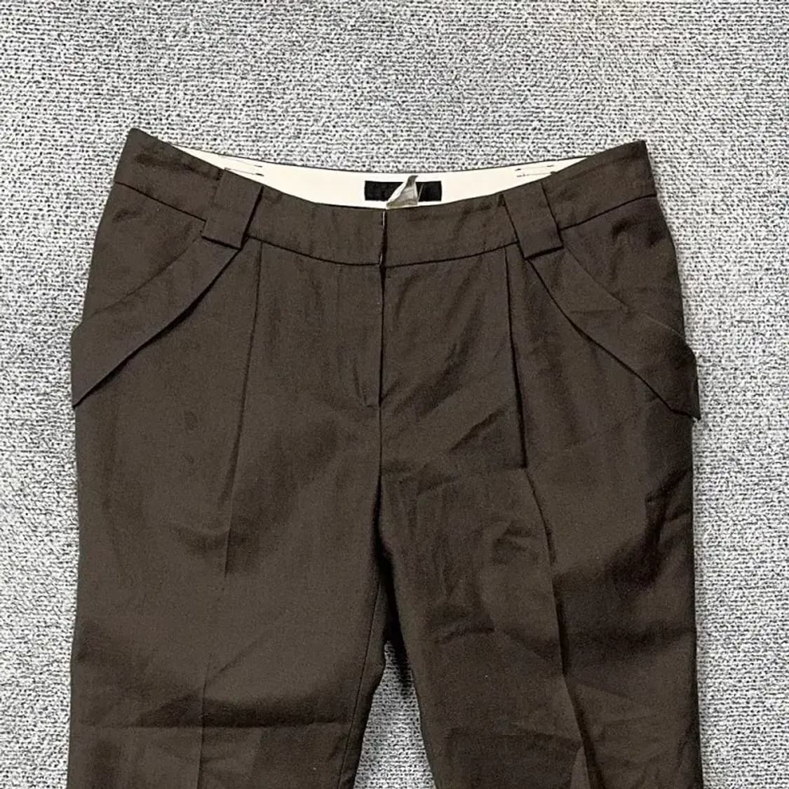 시스템 캐시미어 울 브라운 한섬 여성 슬랙스 67 상품이미지3