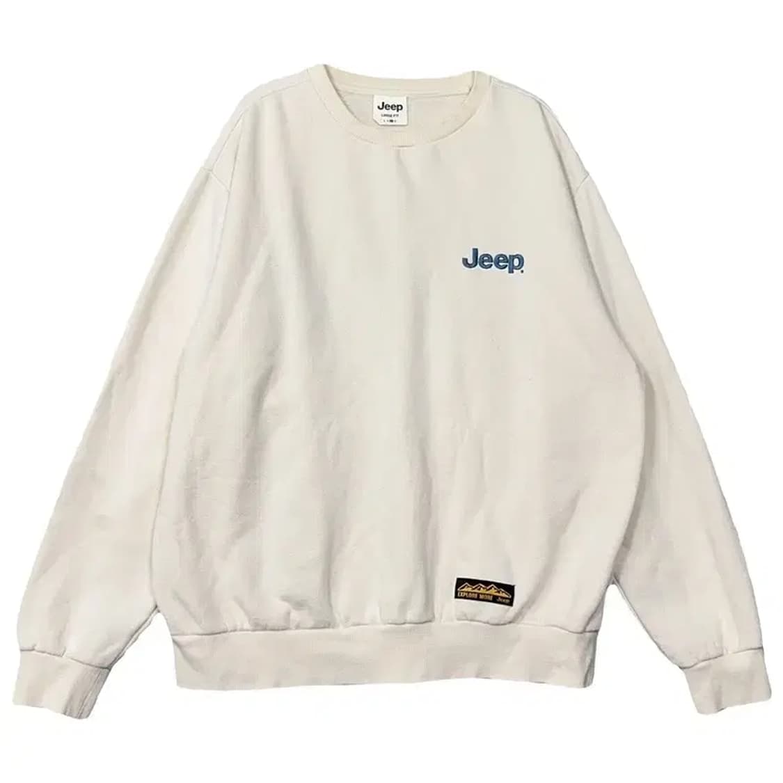 지프 크림 로고 프린팅 맨투맨 L 상품이미지1