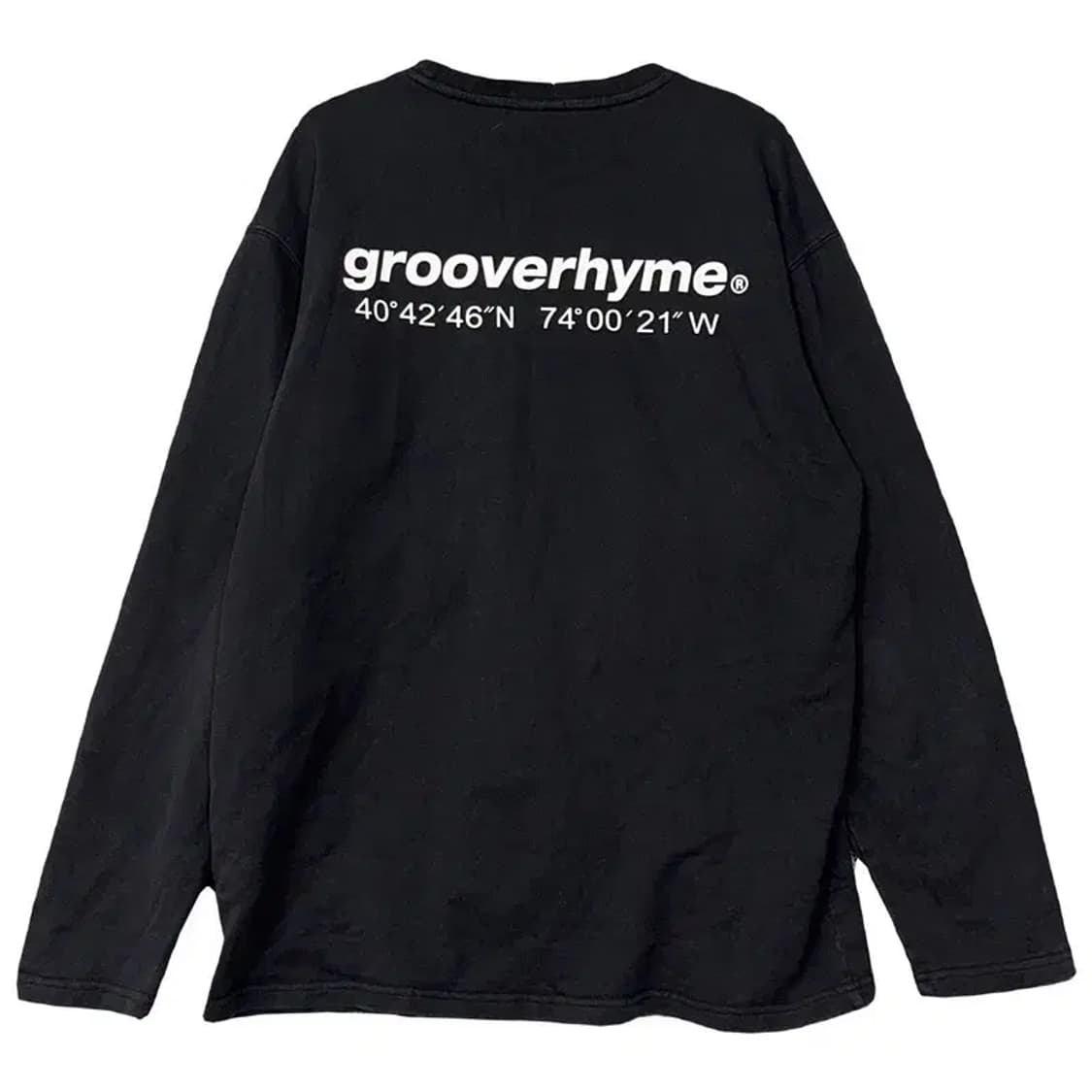 그루브라임 로고 프린팅 슬리브 블랙 긴팔 티 M 상품이미지2