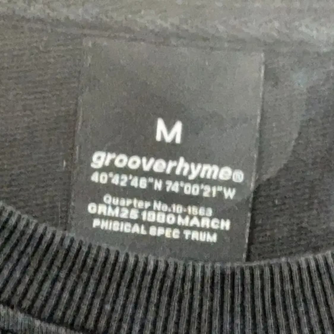 그루브라임 로고 프린팅 슬리브 블랙 긴팔 티 M 상품이미지3