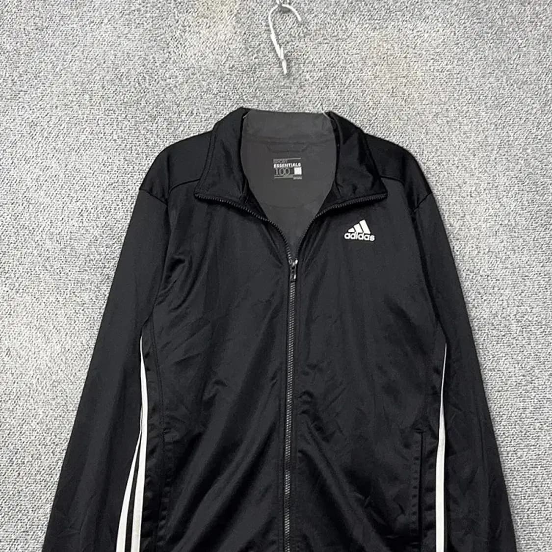 아디다스 블랙 로고 남성 집업 저지 100 상품이미지3