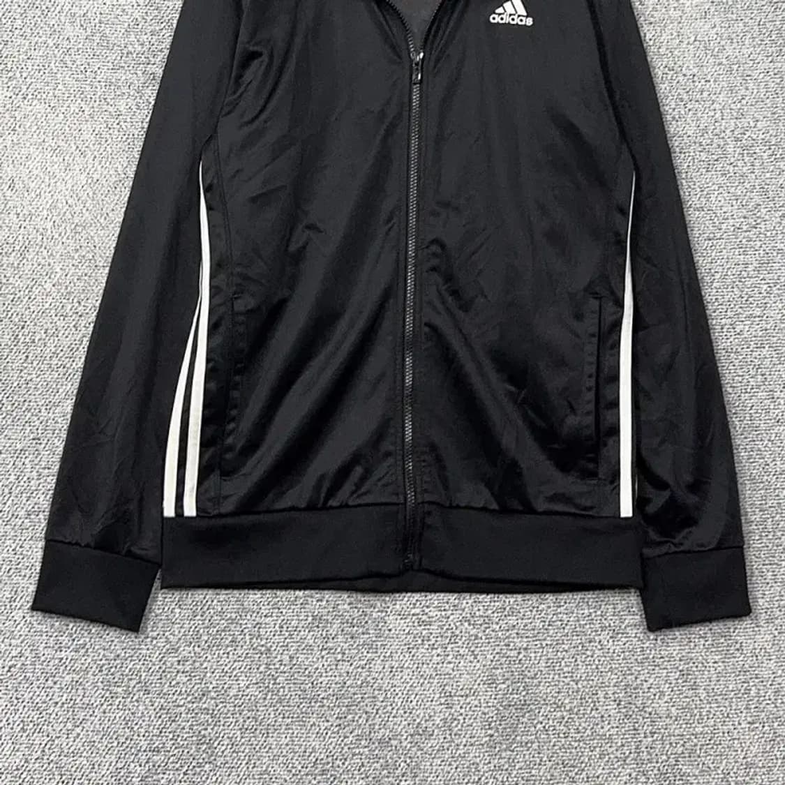 아디다스 블랙 로고 남성 집업 저지 100 상품이미지4