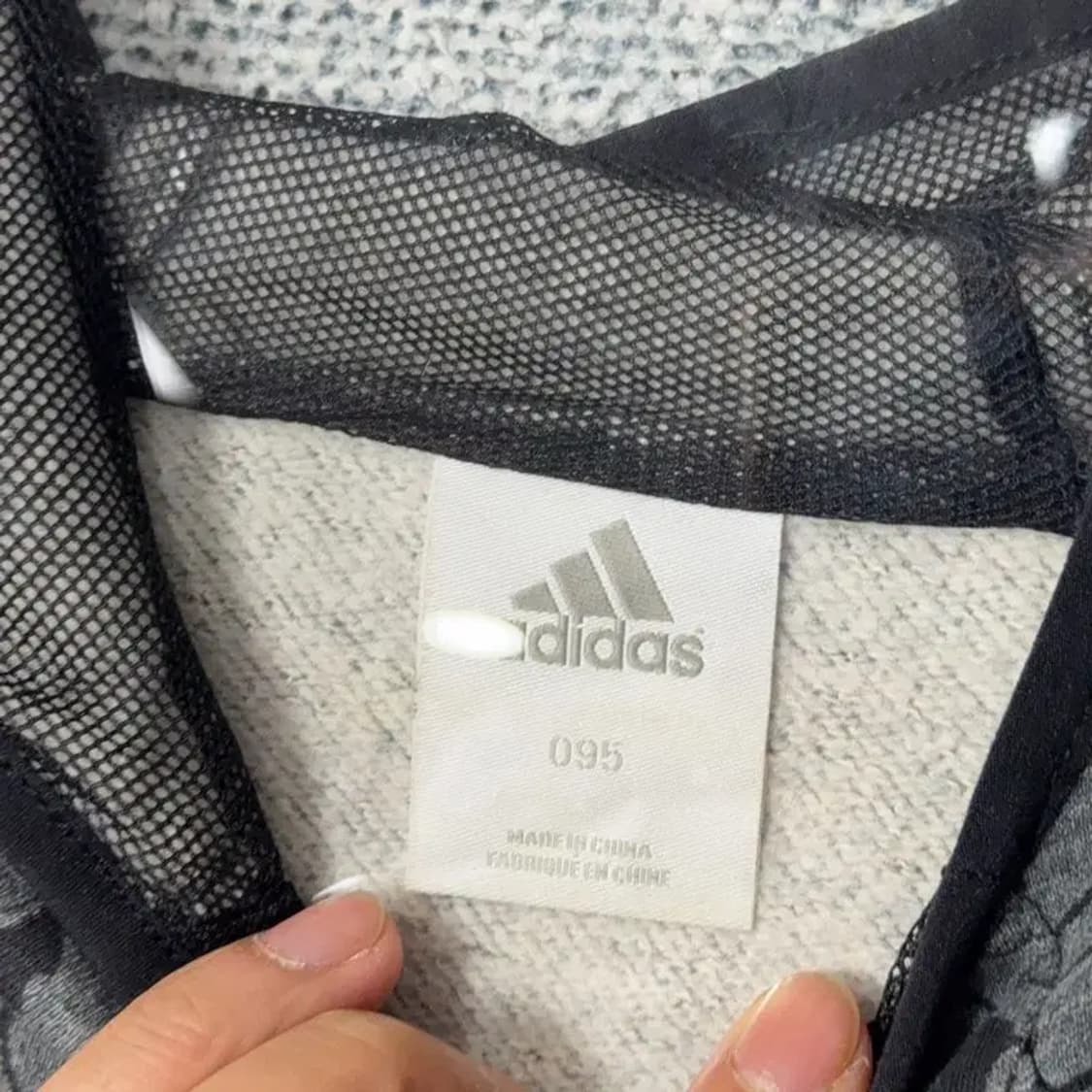 아디다스 빈티지 패턴 그레이 후드티 095 상품이미지5