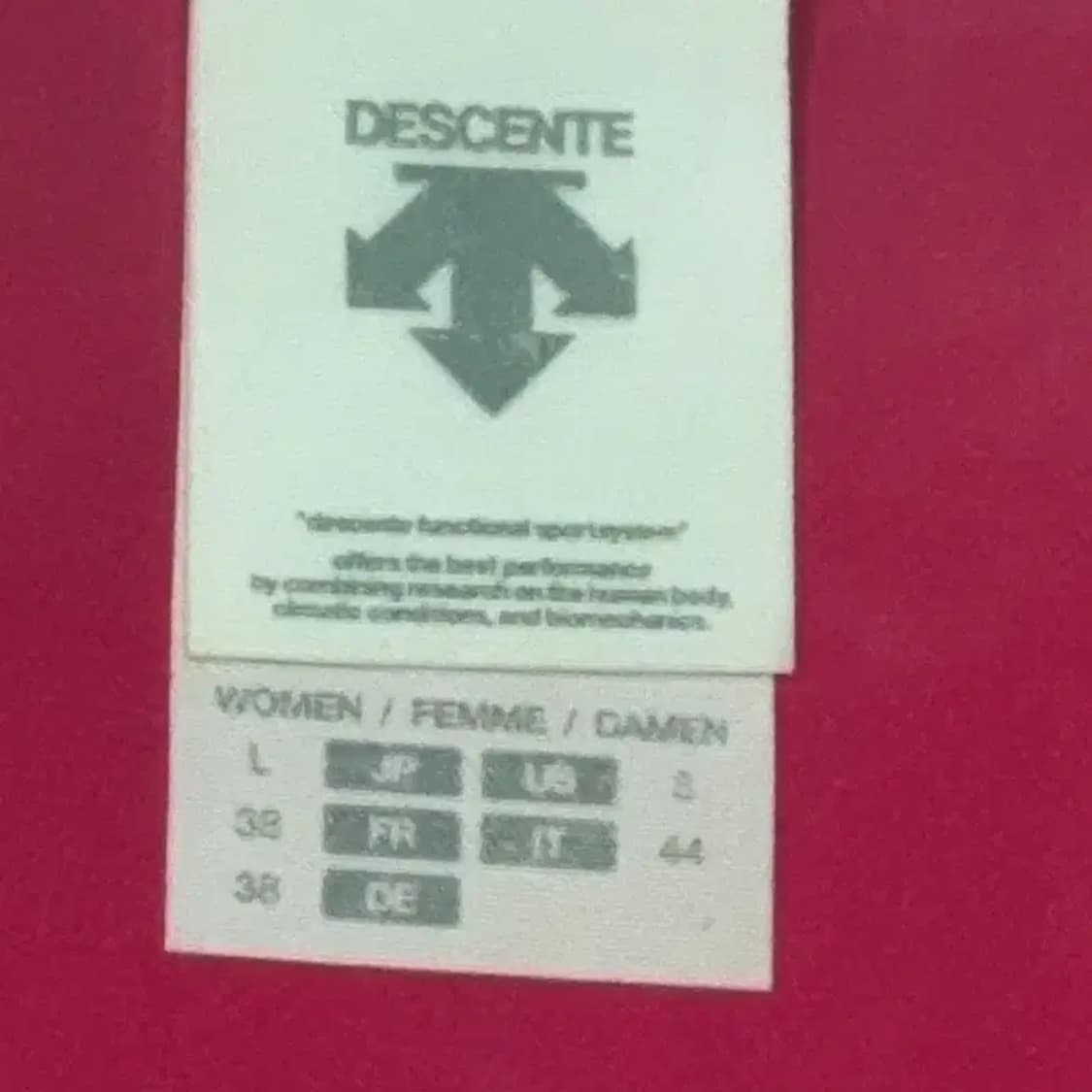 데상트 핑크 기능성 후드 바람막이 M 상품이미지3