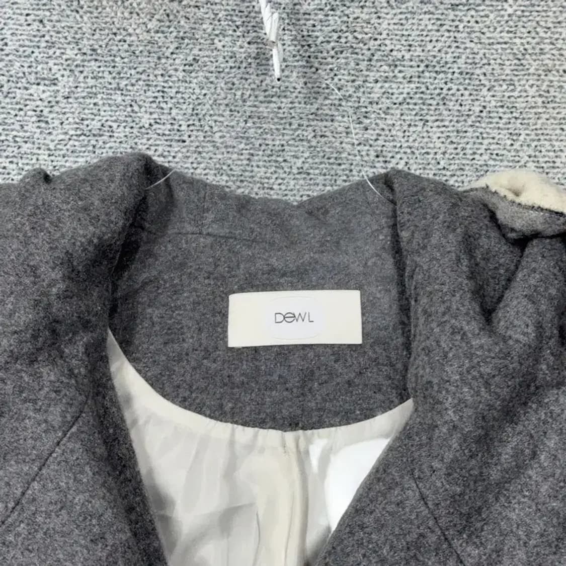 듀엘 크림 클래식 울 후드 코트 55 상품이미지5