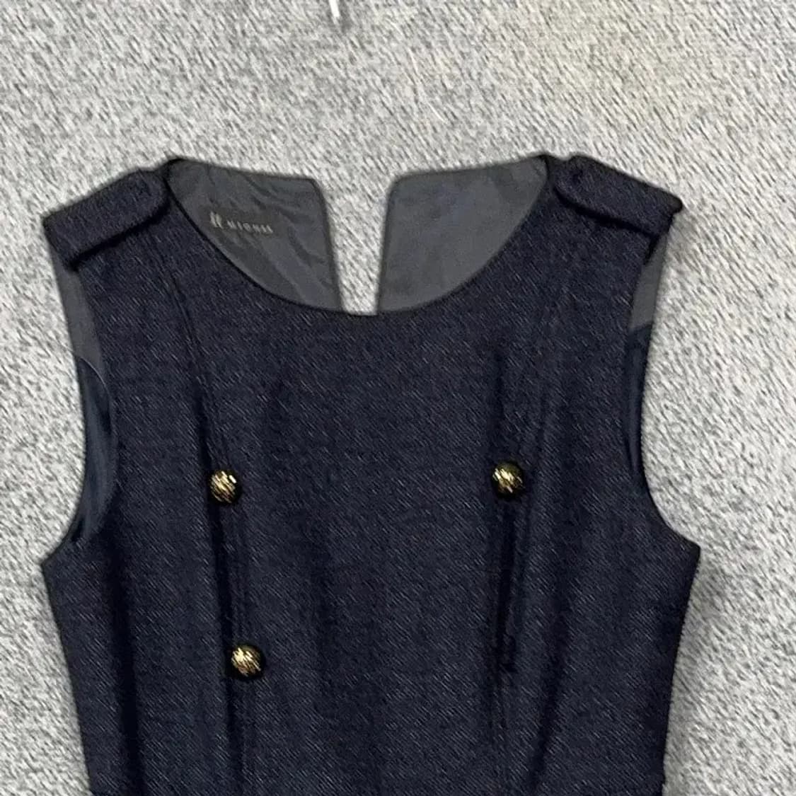 잇미샤 여성 클래식 민소매 네이비 원피스 82-88-160 상품이미지3