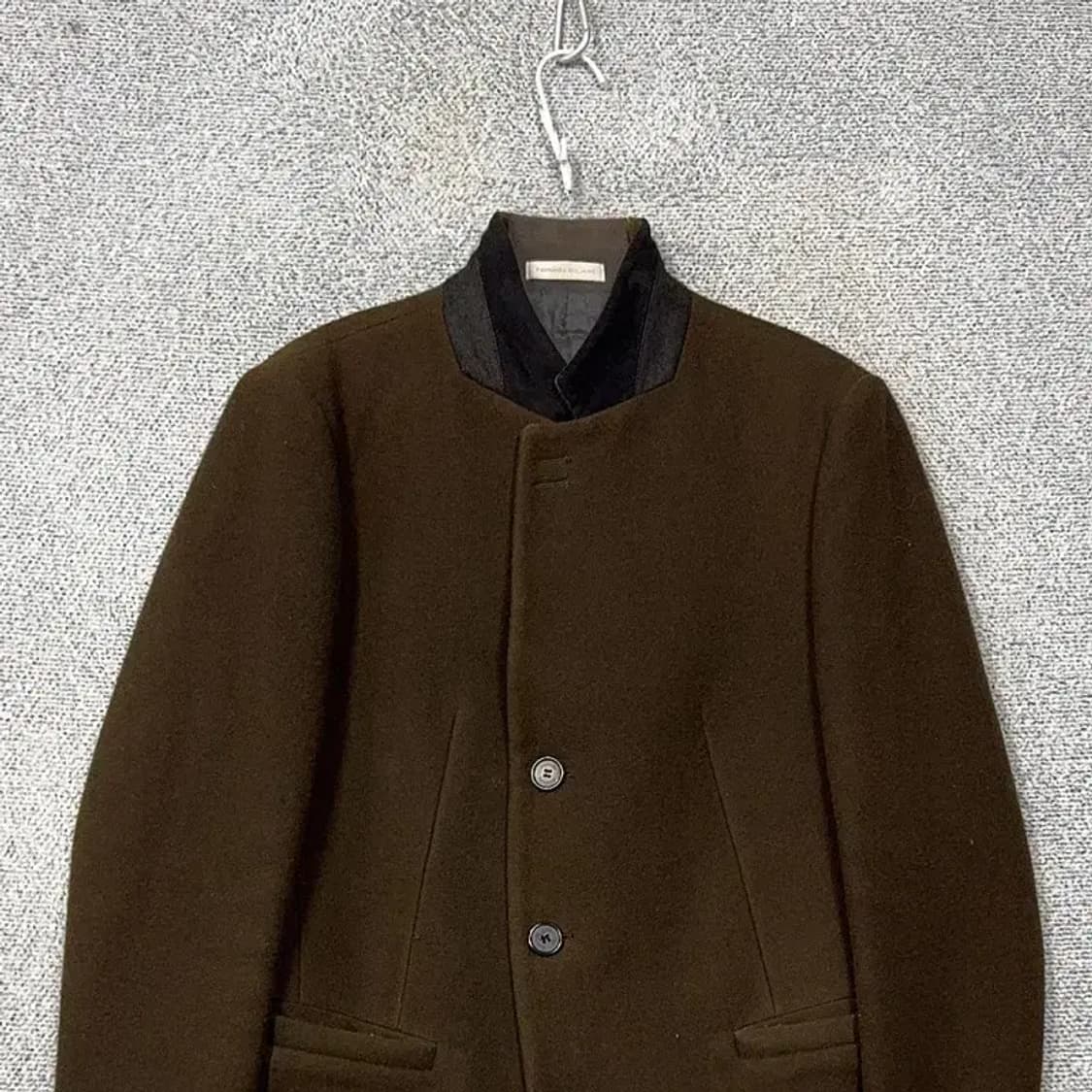 코모도 브라운 클래식 버튼 울 코트 95 상품이미지3