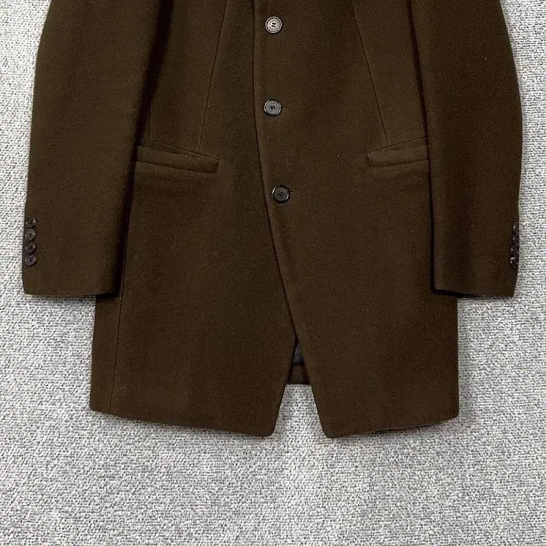 코모도 브라운 클래식 버튼 울 코트 95 상품이미지4